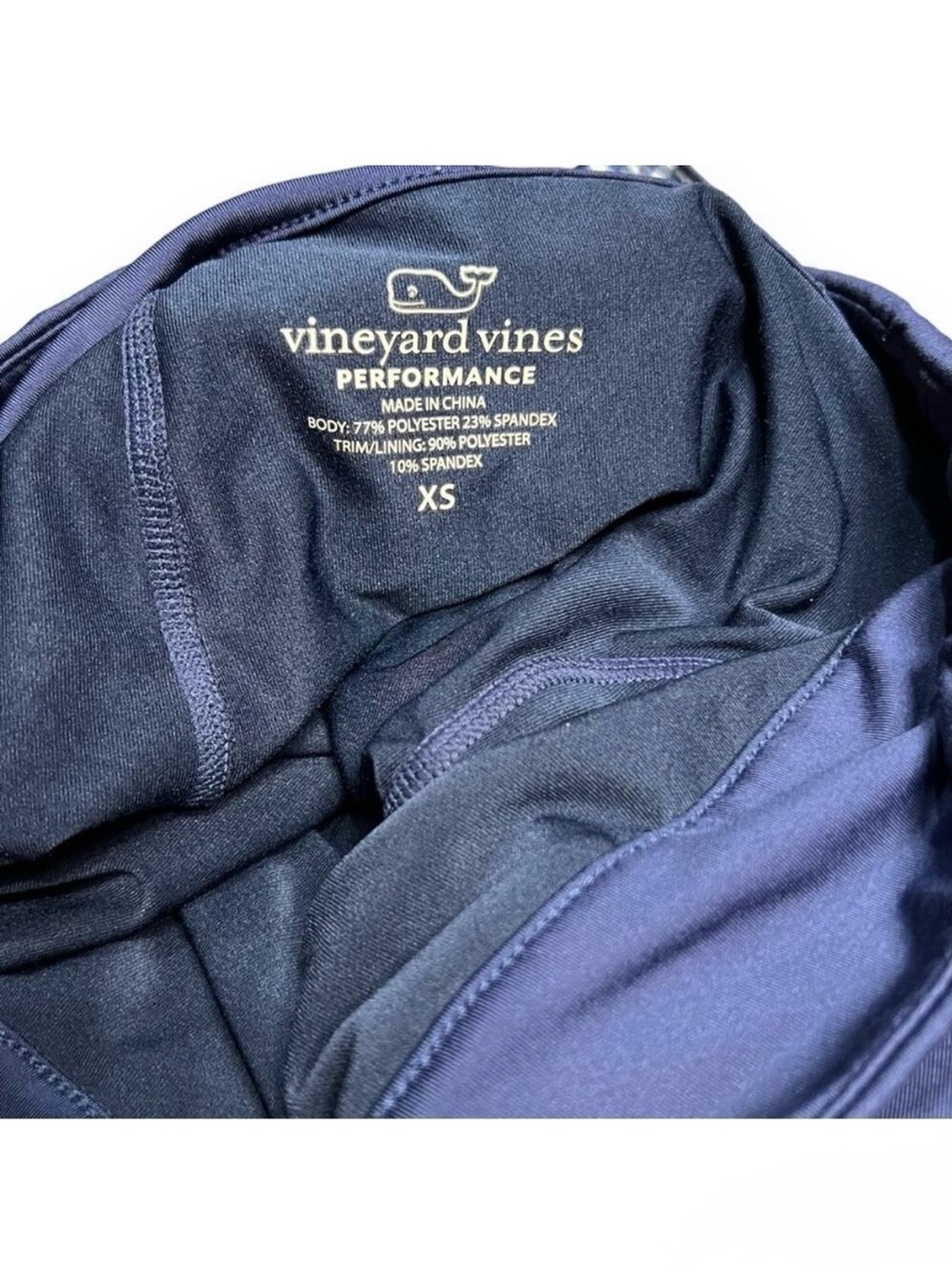 VINEYARD VINES Gingham Ruffle
Performance Skort, navy and white - Picture 4 of 4